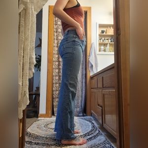 Tropic like it's hot mother flare jeans